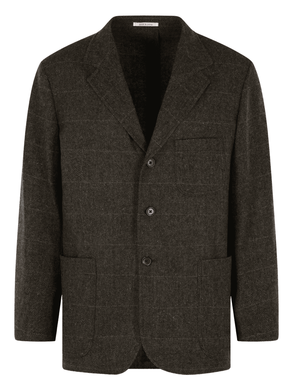 herringbone-pattern blazer - Image 1