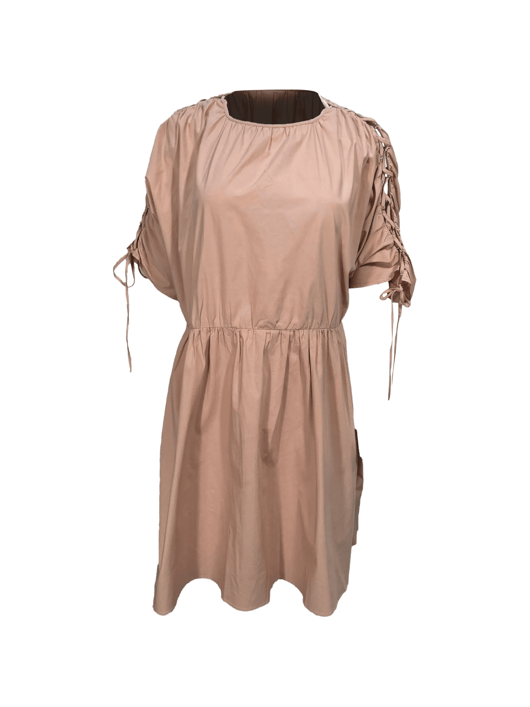 lace-up detail mini dress - Image 1