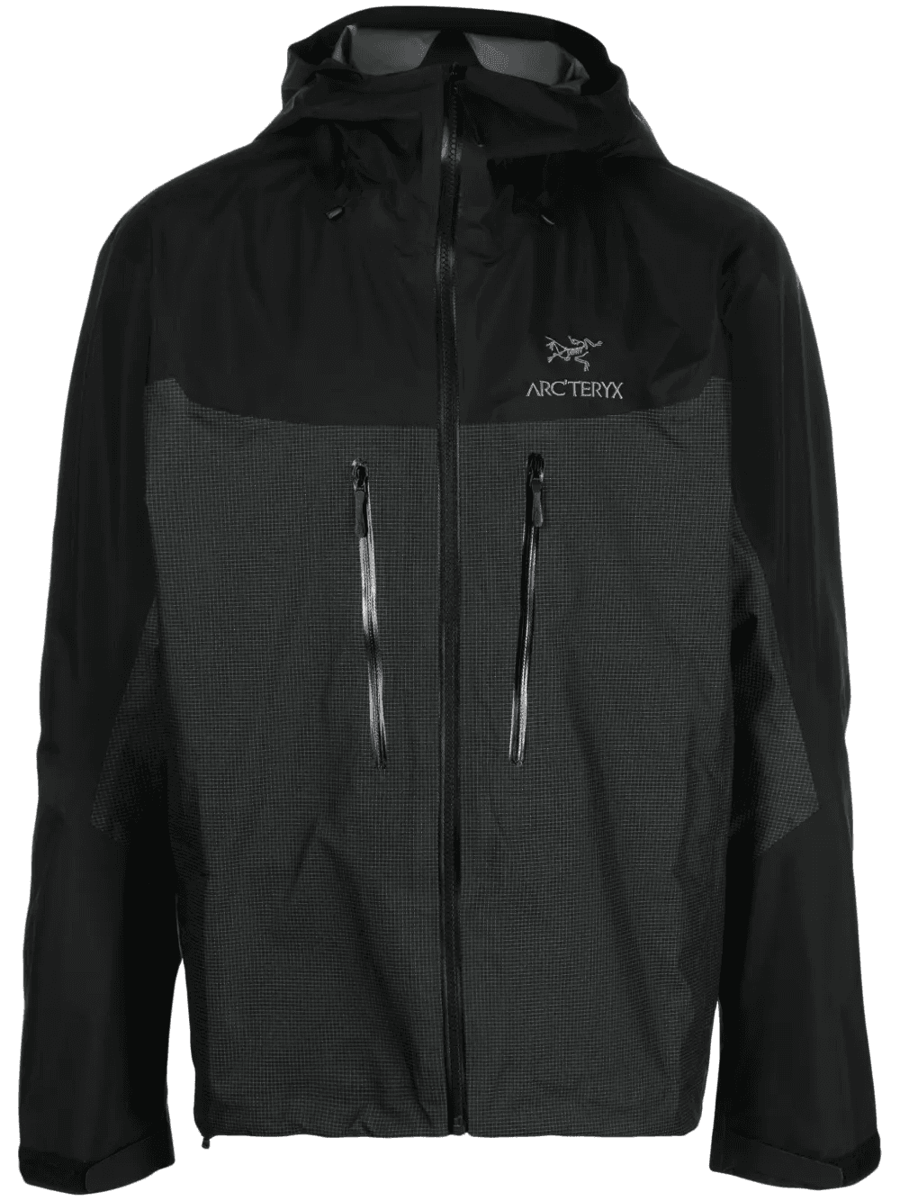 Alpha logo-embroidered hooded jacket - Image 1