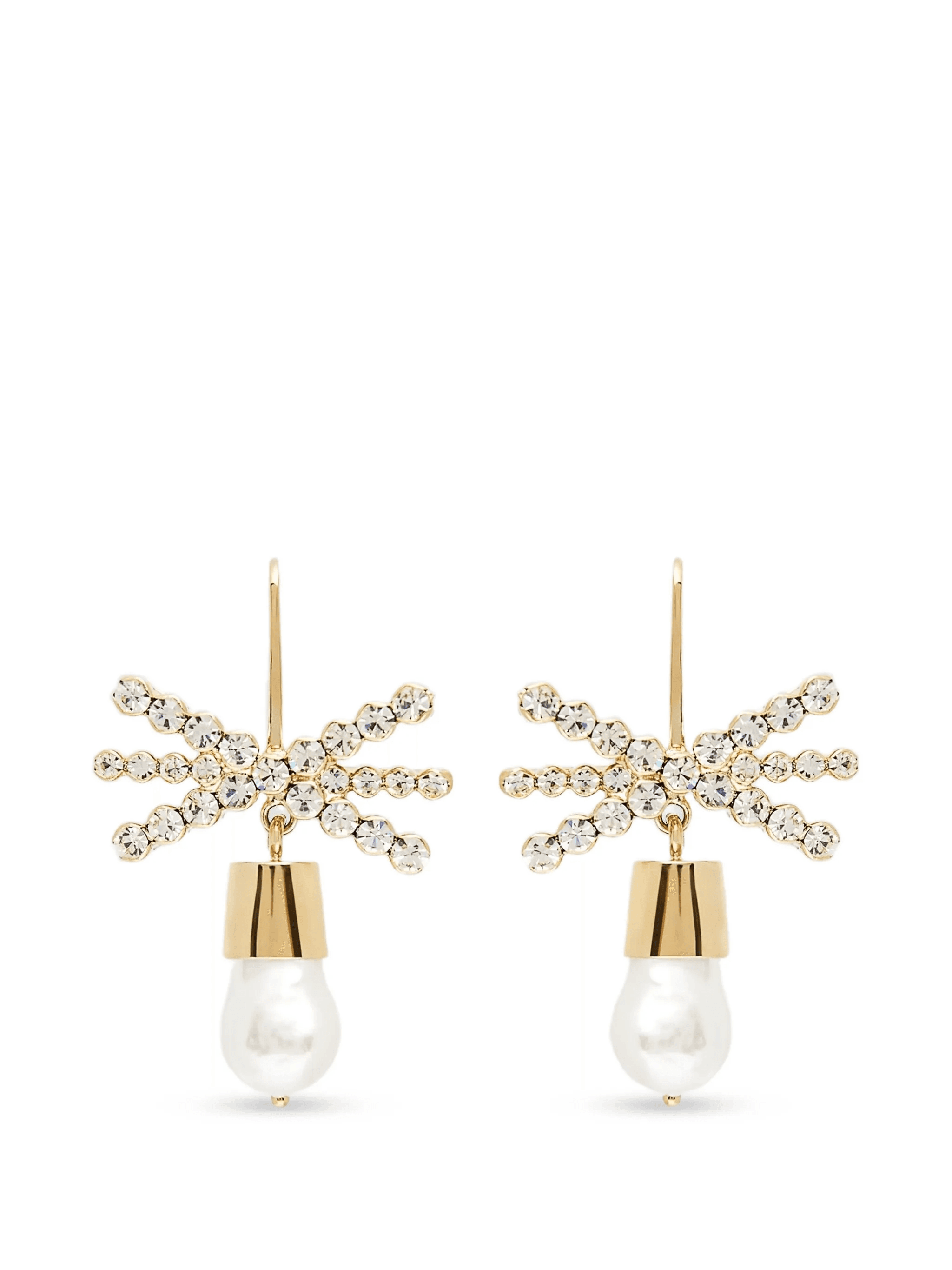 crystal bow earrings - Image 1