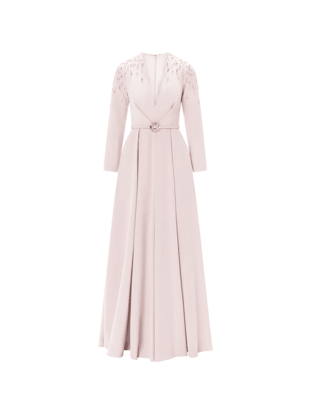 paneled beaded gown maxi dress - Image 1