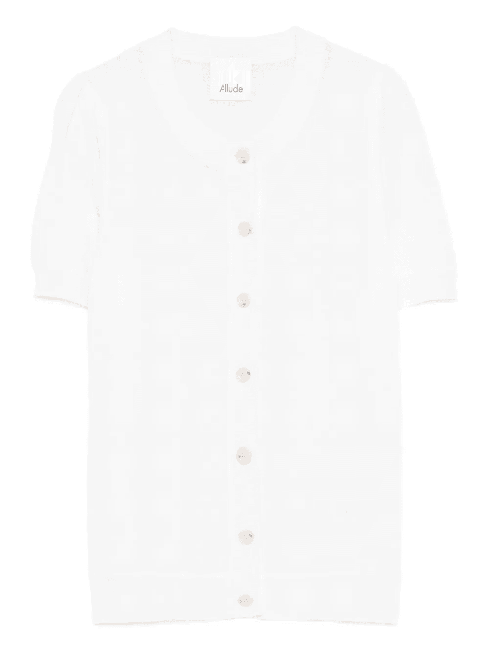 button -fastening short-sleeve cardigan - Image 1