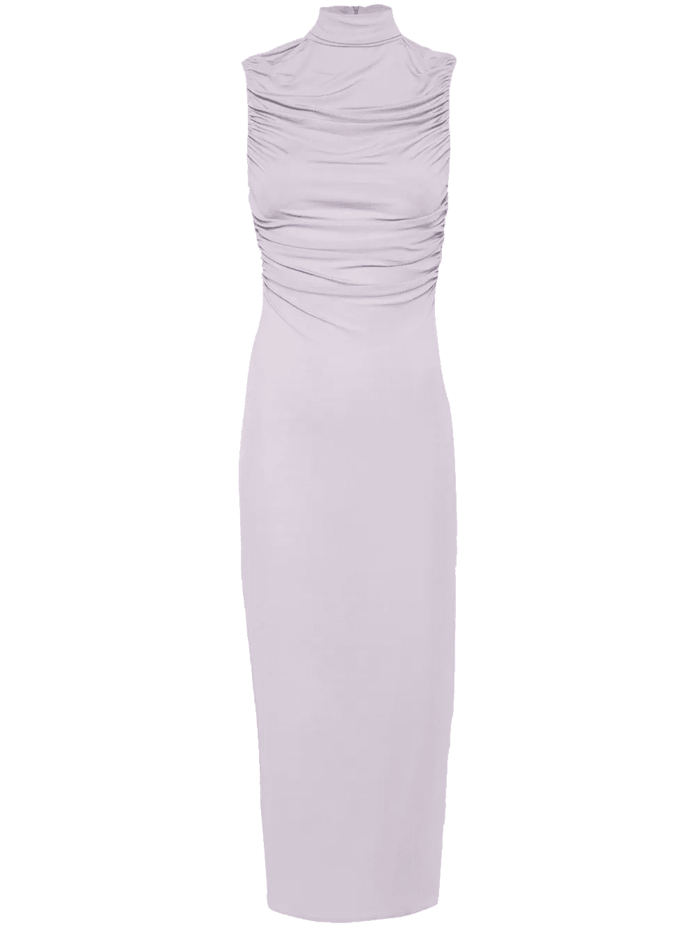 mock-neck ruched midi dress - Image 1