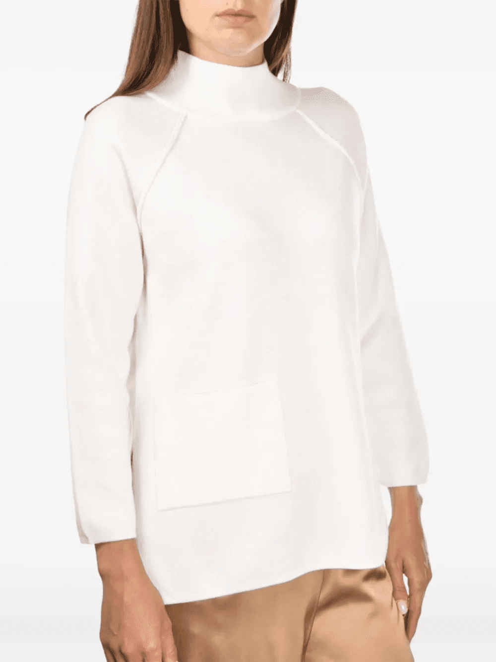 high-neck pocket sweater - Image 1