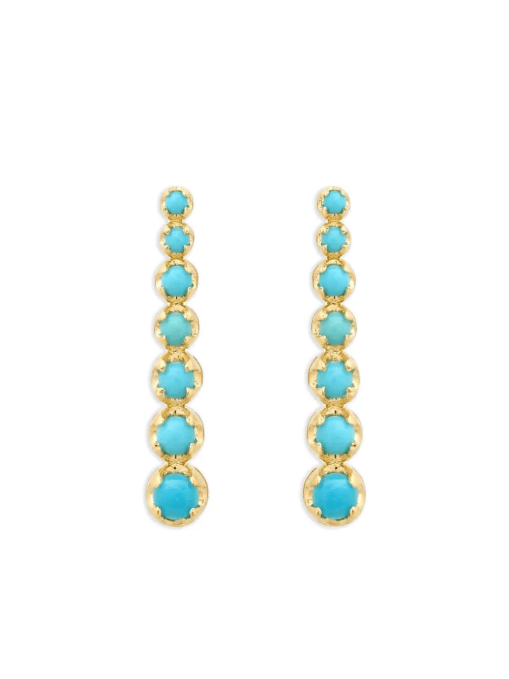 mini turquoise stud earrings - Image 1