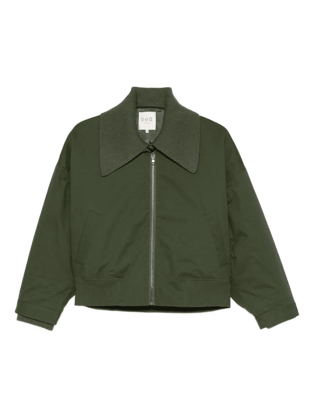 point-collar bomber jacket - Image 1