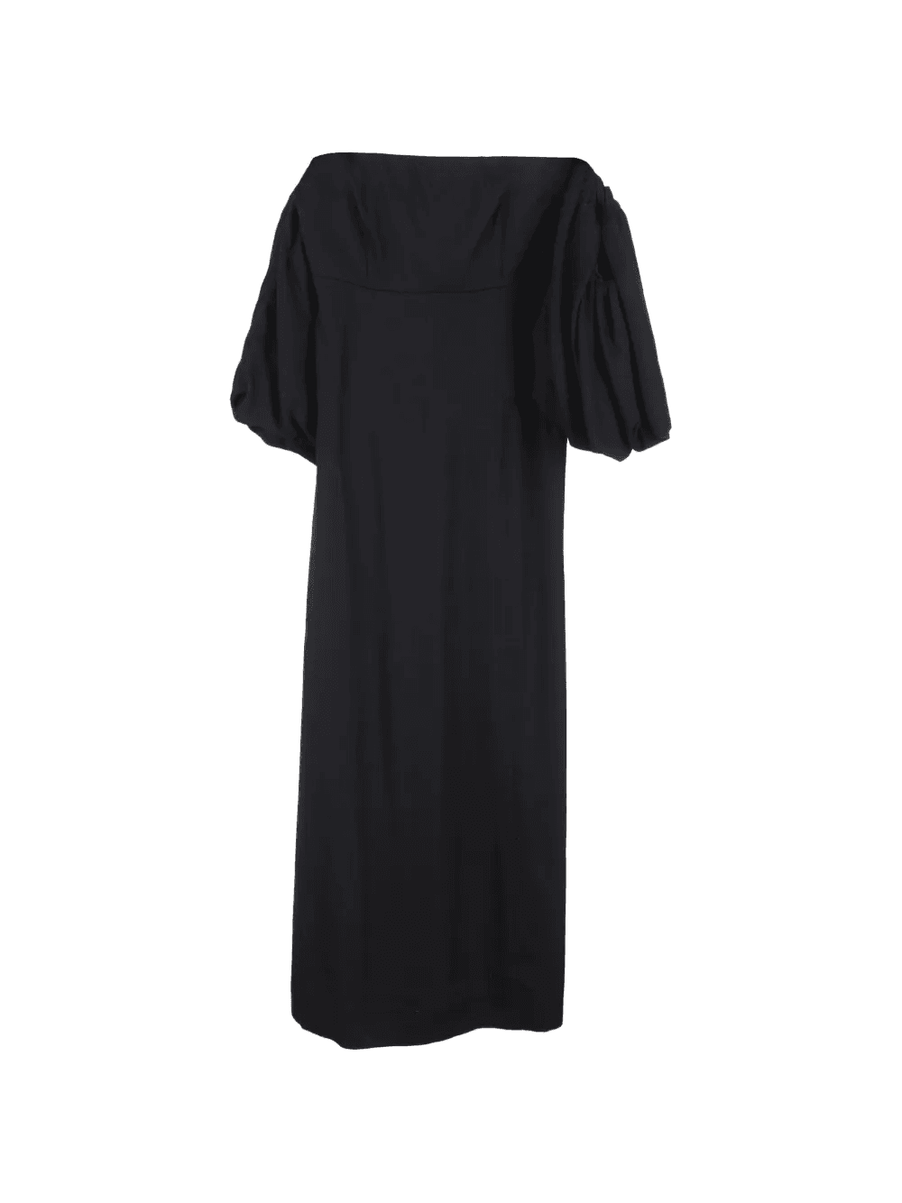 puff-sleeve midi dress - Image 1