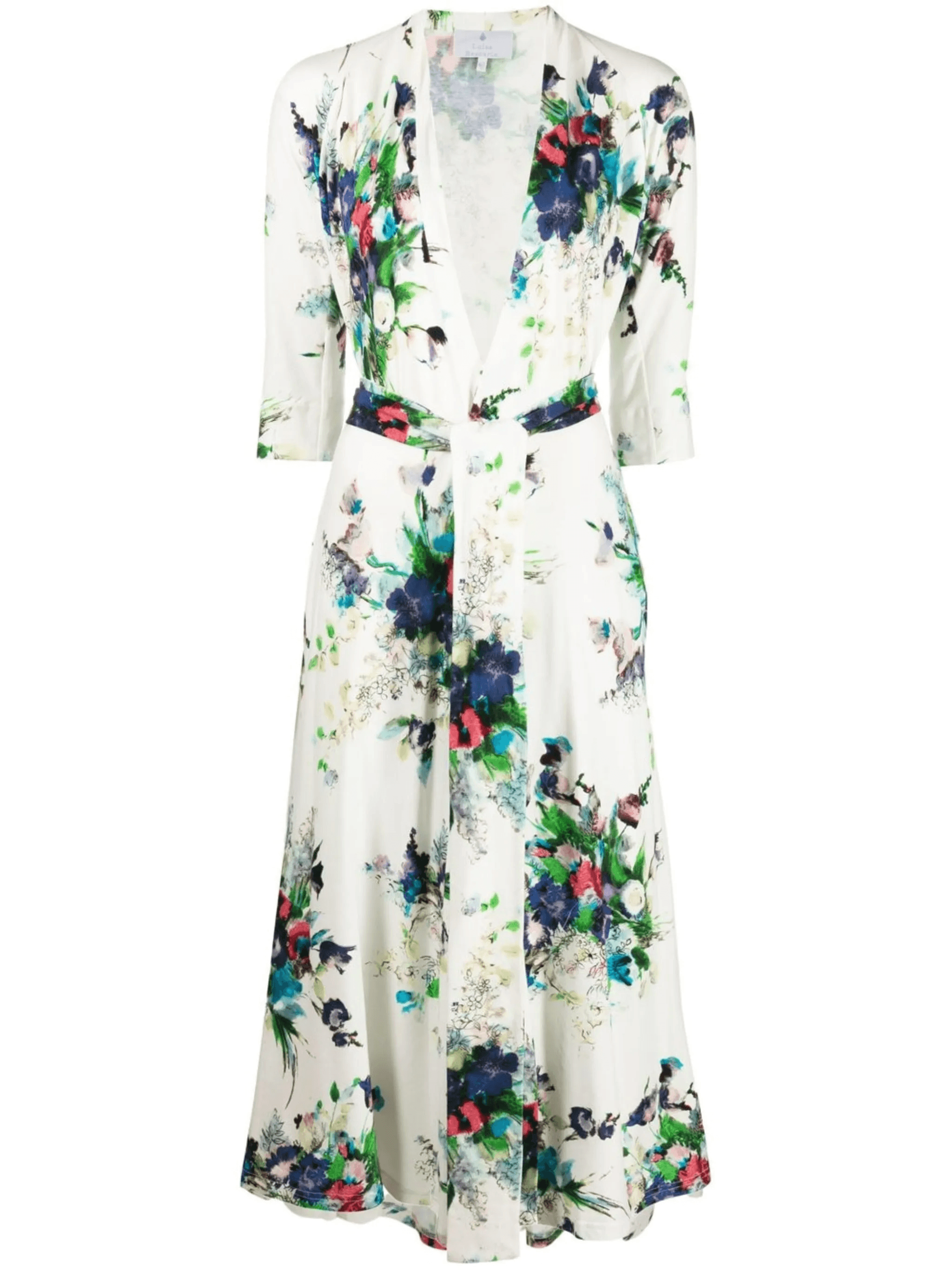floral-print long-sleeve dress - Image 1