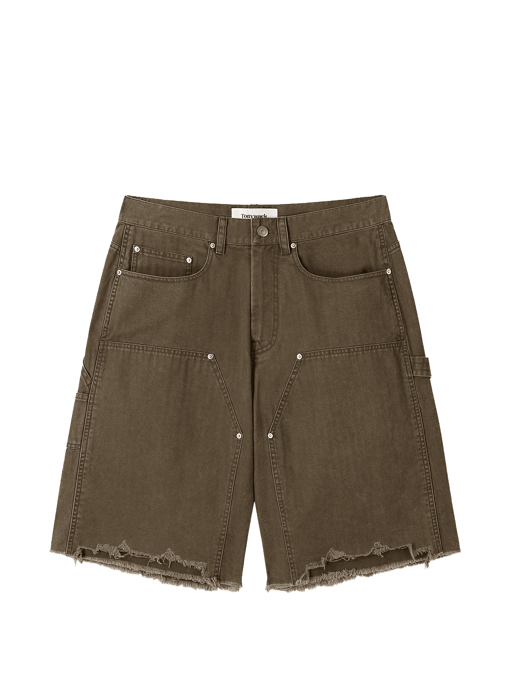 frayed carpenter shorts - Image 1