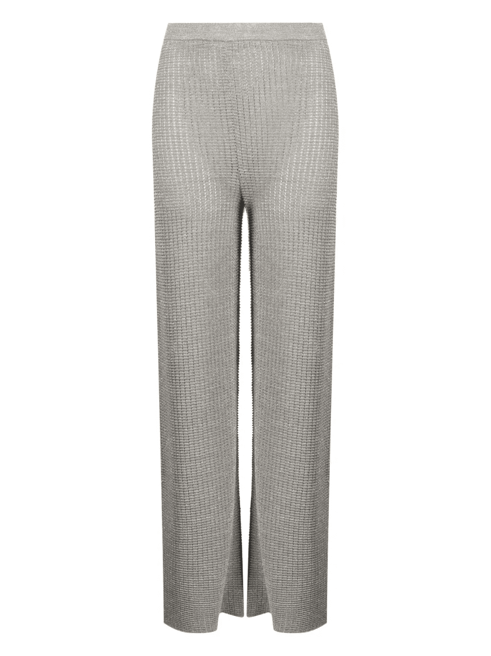 high-waisted pointelle-knit pants - Image 1