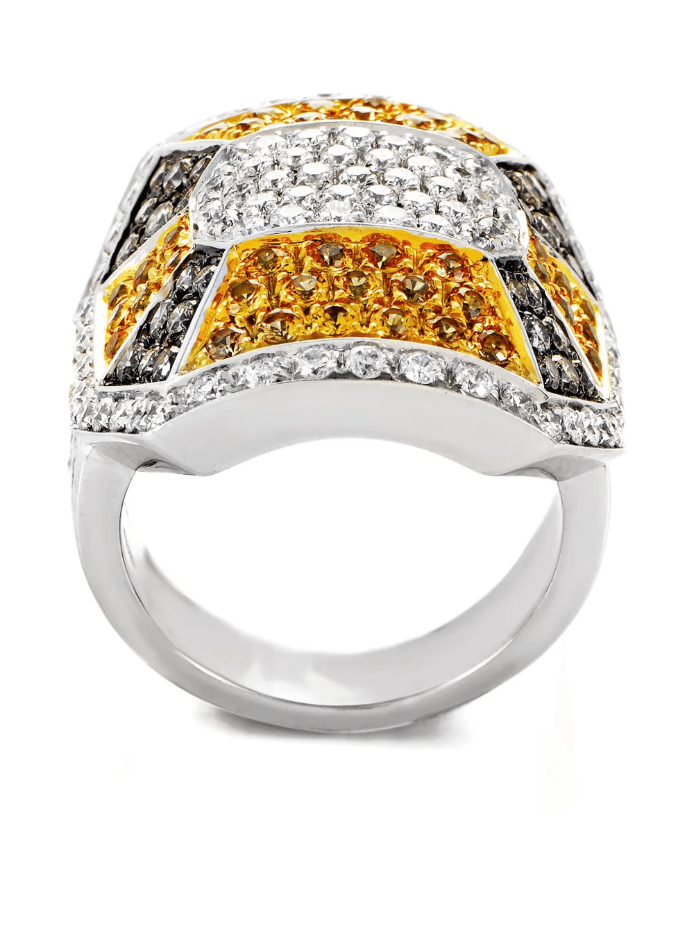 18k white gold diamond ring - Image 1
