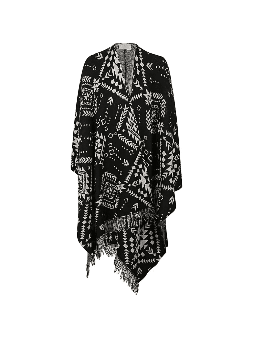 ethnic-print cape - Image 1