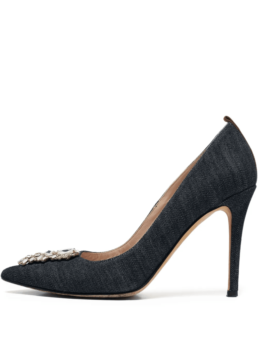 crystal denim pumps - Image 1