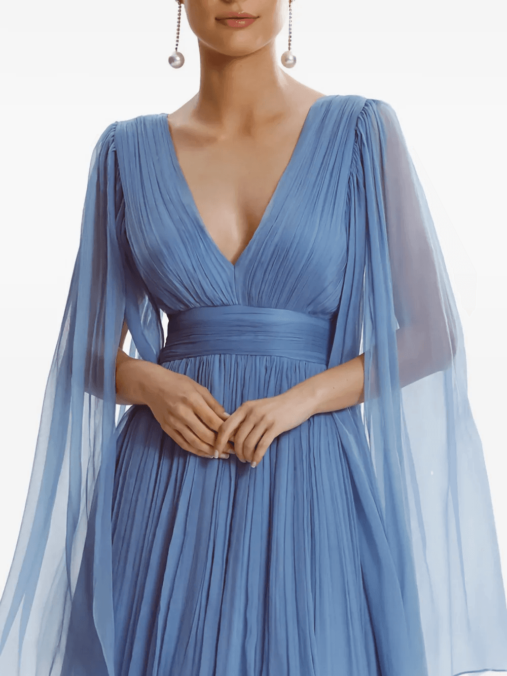 Palmer cape-sleeve silk mini dress - Image 1