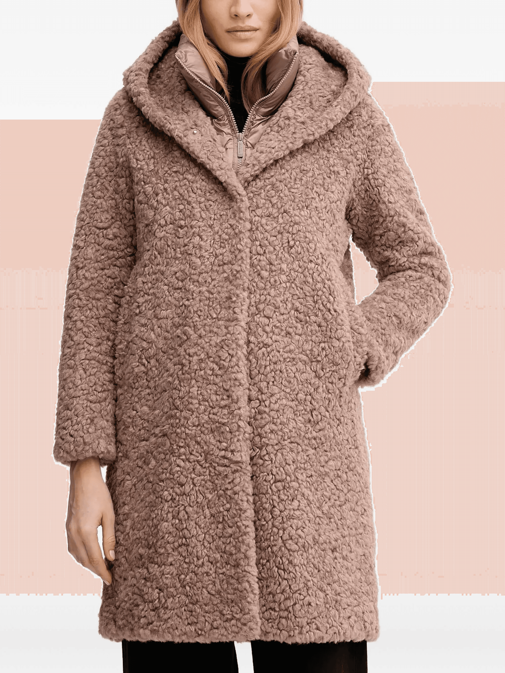 hooded zip coat - Image 1