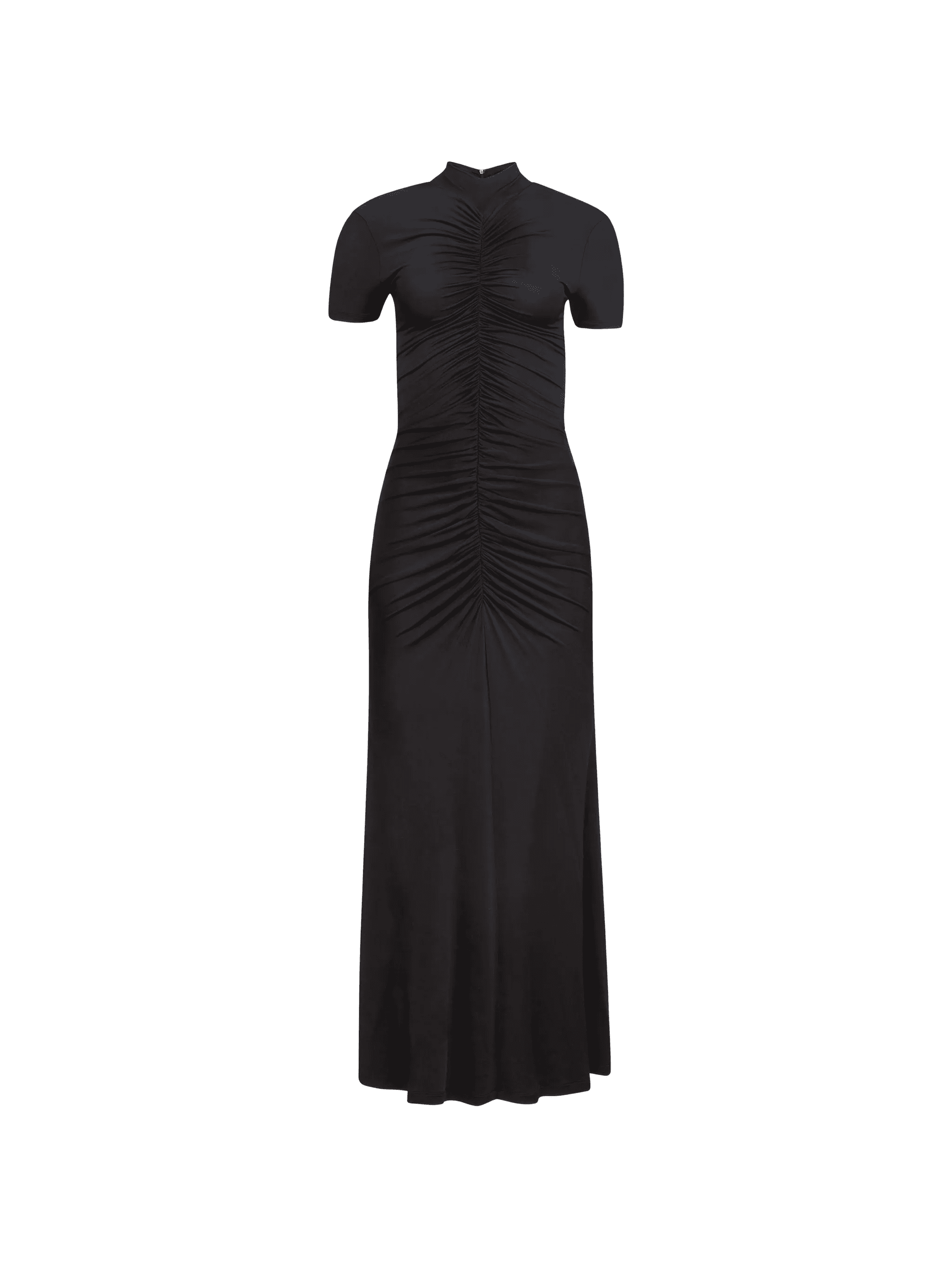 Gracelyn mock-neck ruched midi dress - Image 1