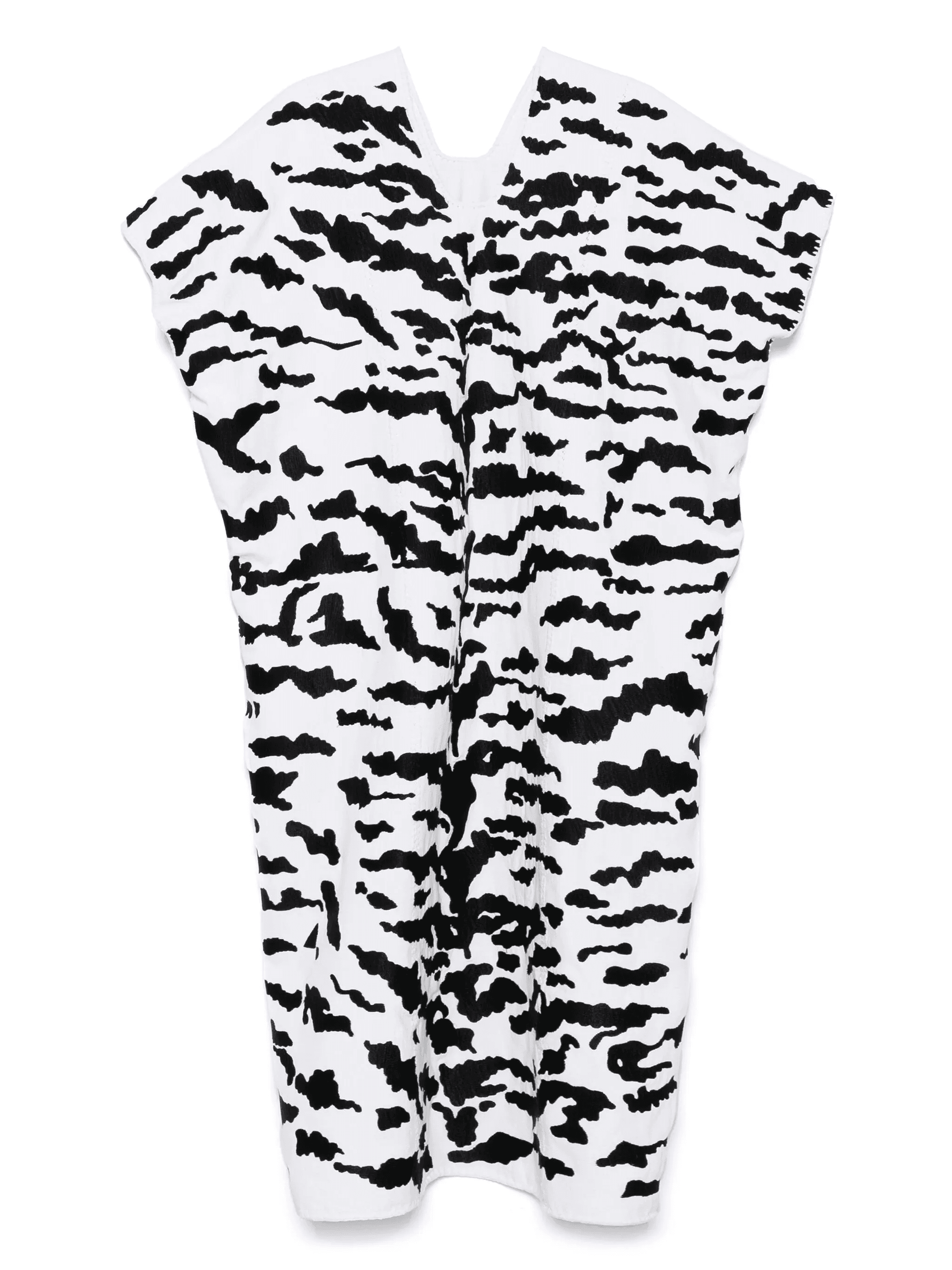 zebra-panel midi dress - Image 1