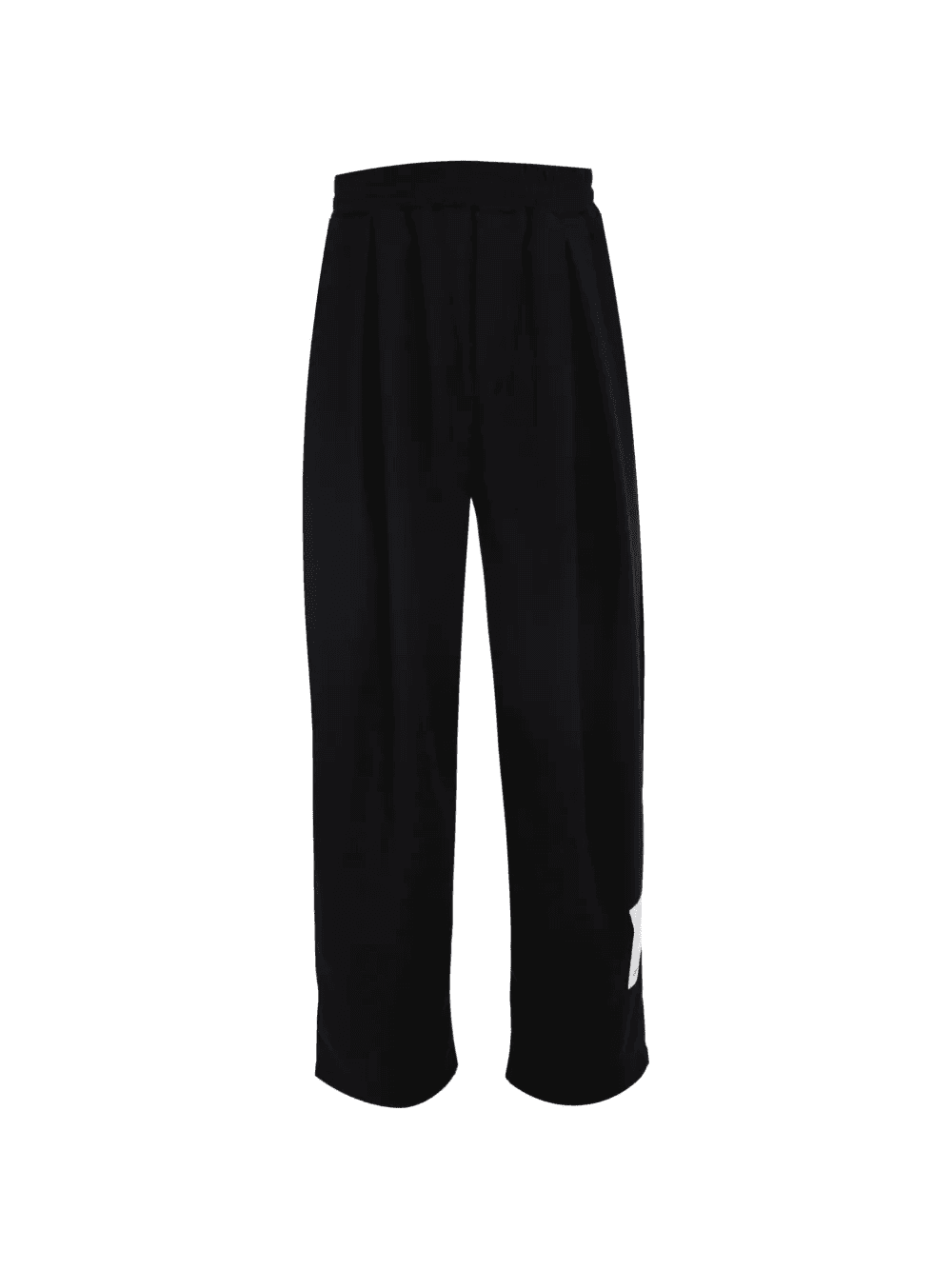 Rip-off pleated logo-patch trousers - Image 1