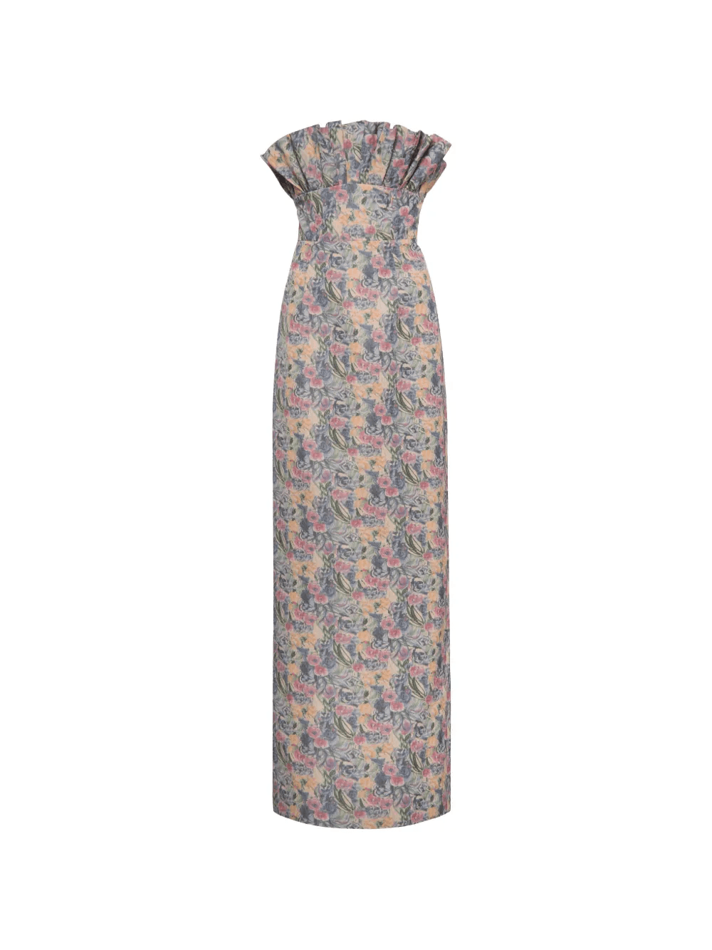 ruffled bodice floral maxi dress - Image 1