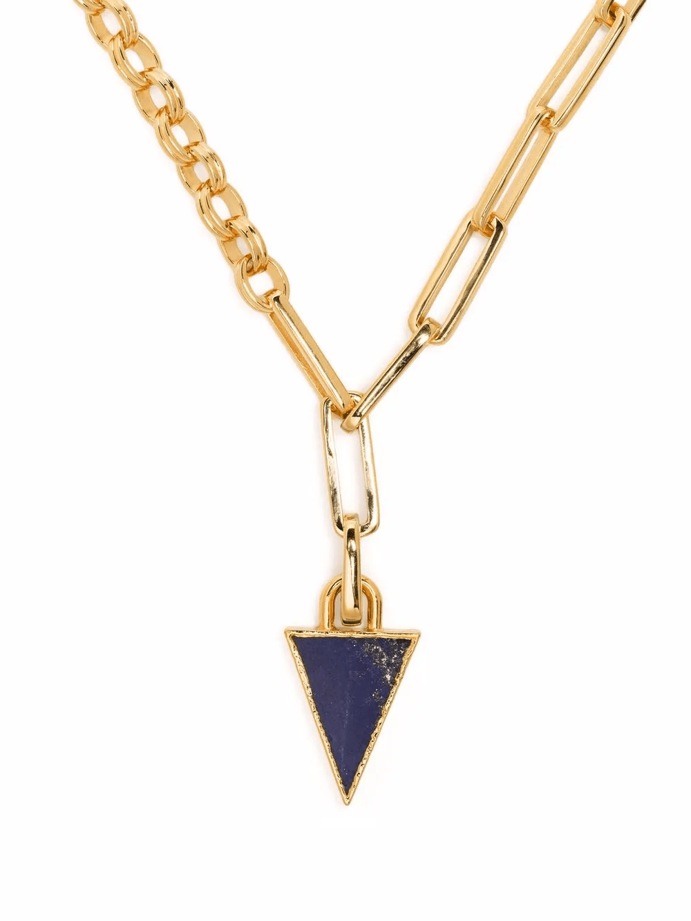 triangle-gemstone chain-link necklace - Image 1