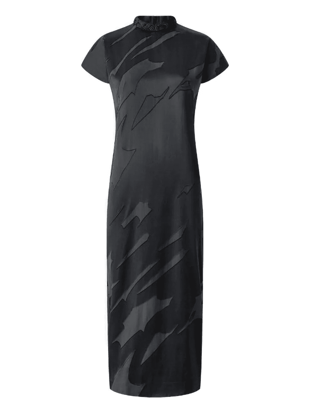 jacquard-pattern braided-neck dress - Image 1