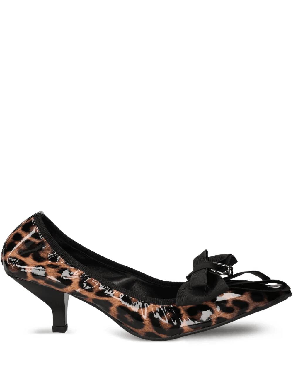 50mm leopard-print bow pumps - Image 1