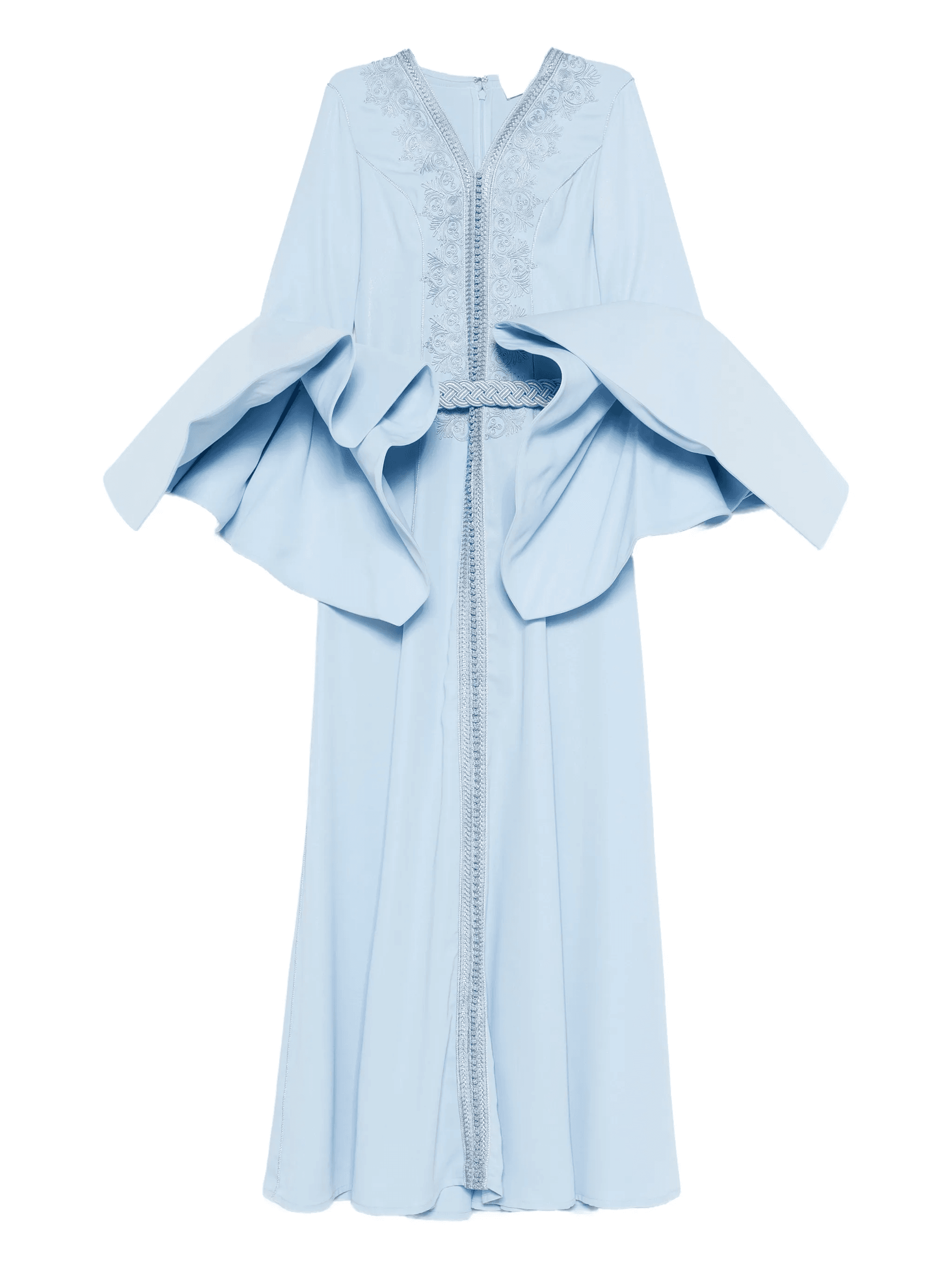 ruffled embroidered maxi kaftan - Image 1
