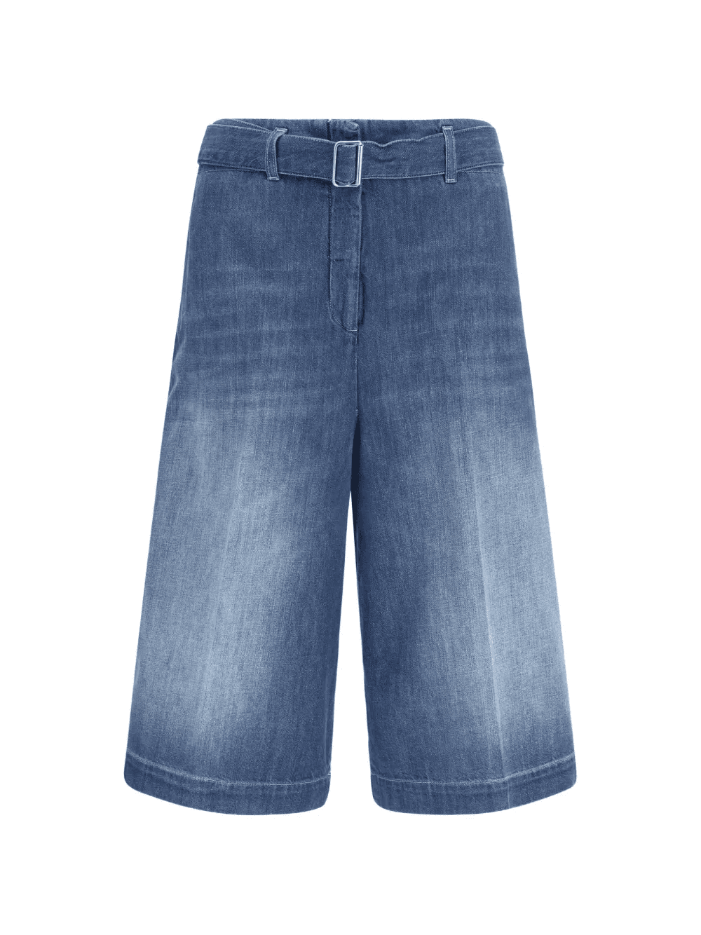 belted knee-length shorts - Image 1