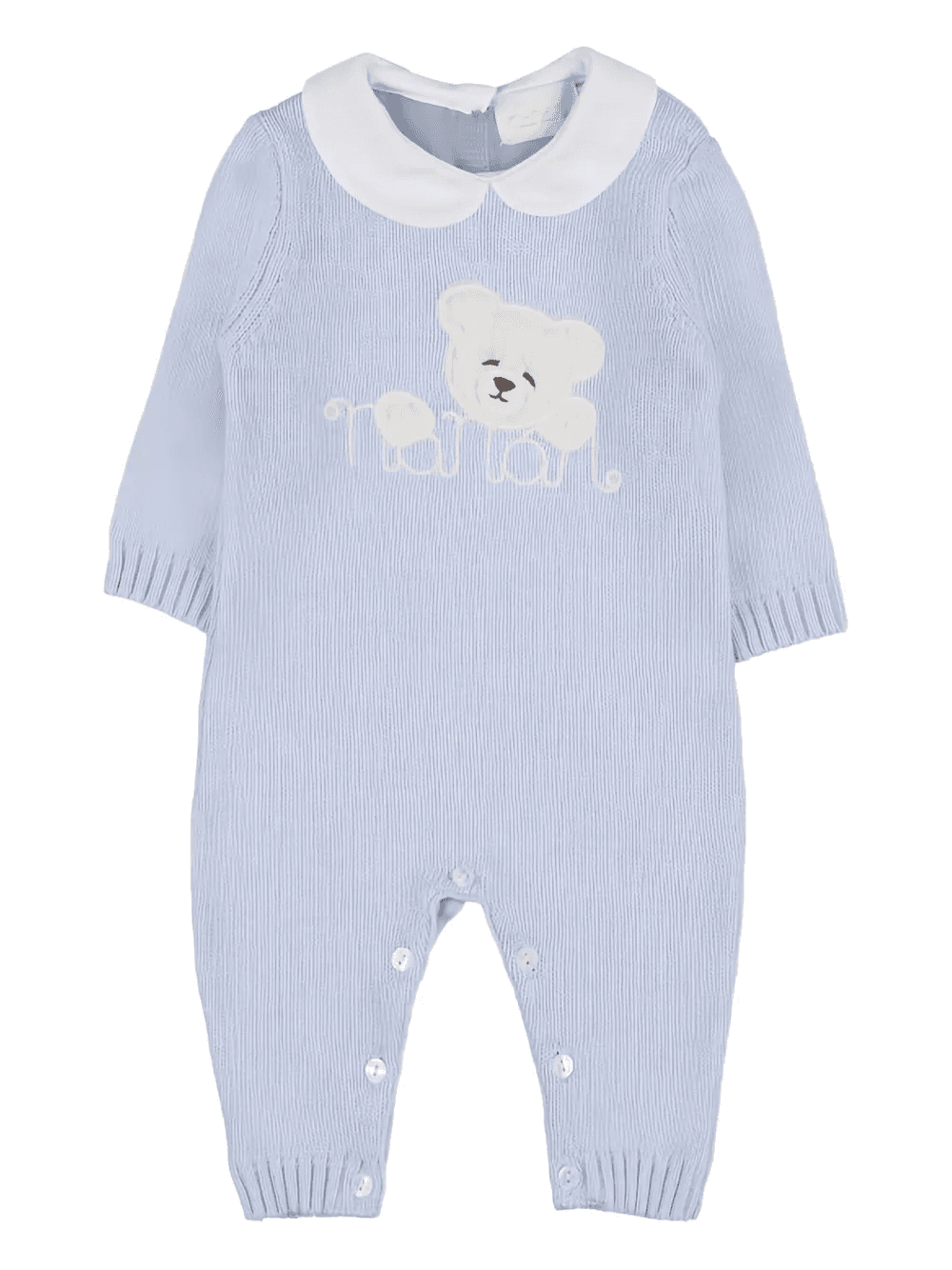 teddy bear-appliqué romper - Image 1