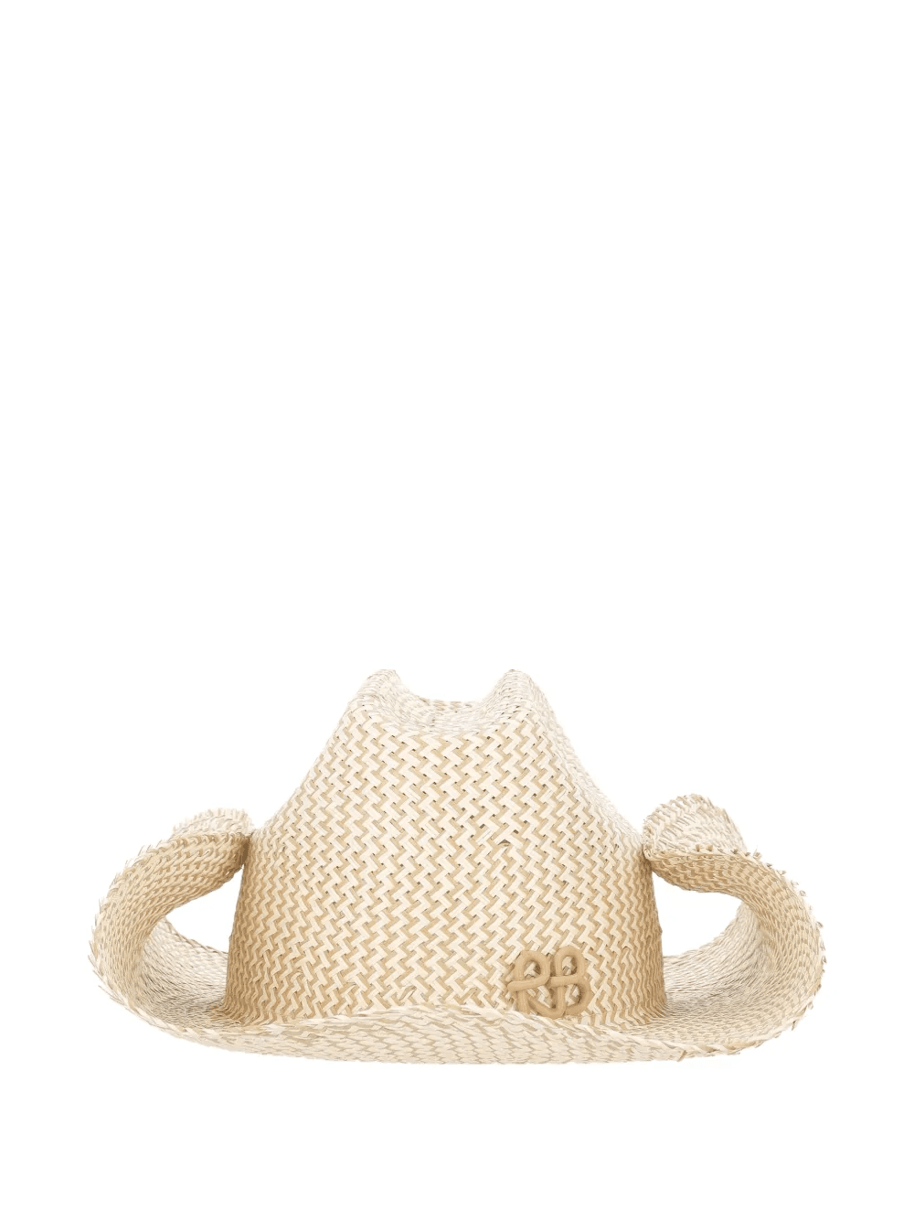 monogram-embellished woven cowboy hat - Image 1