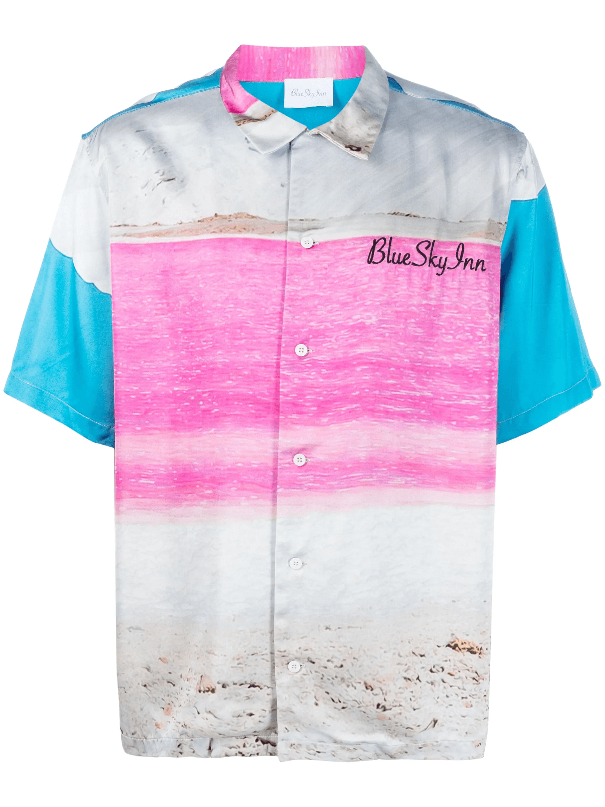 abstract-pattern short-sleeve shirt - Image 1