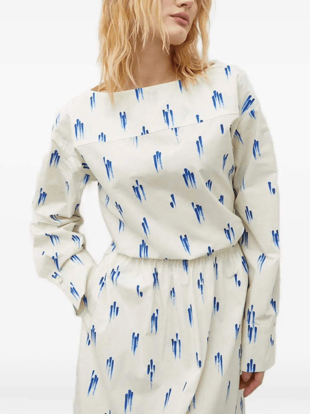 brushstroke-print blouse - Image 1