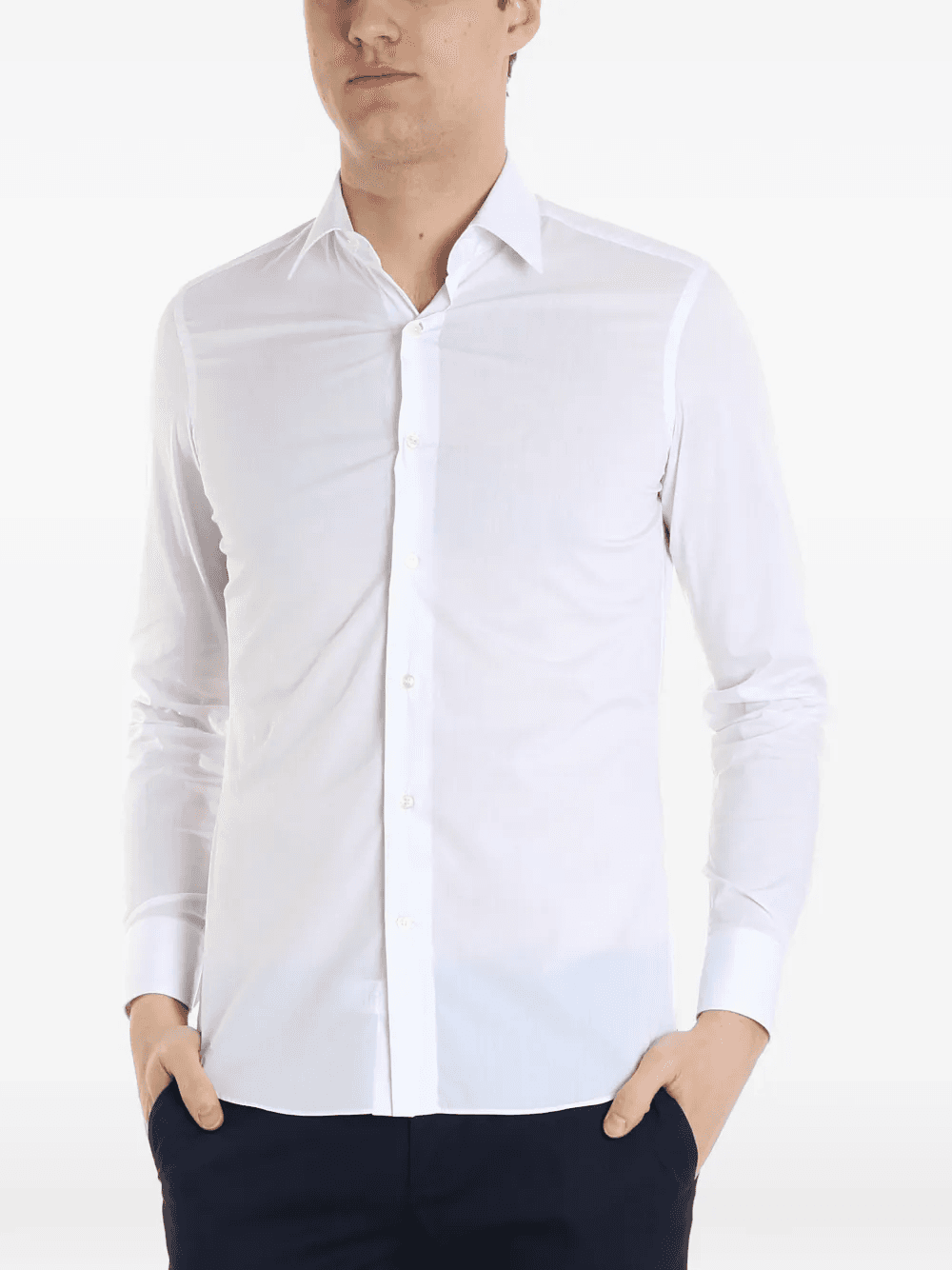 button pointed-collar shirt - Image 1