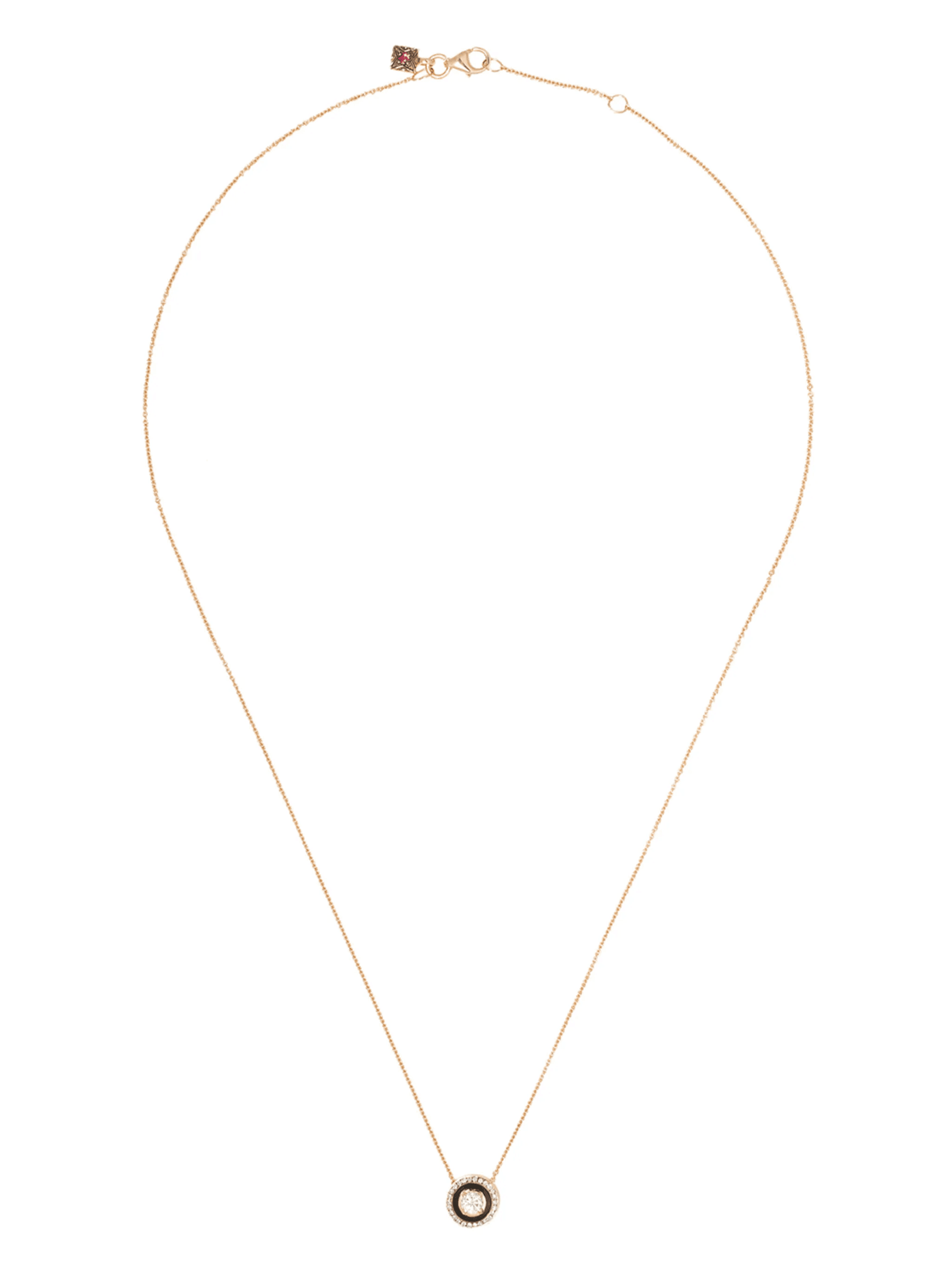 18kt rose gold diamond Mina necklace - Image 1