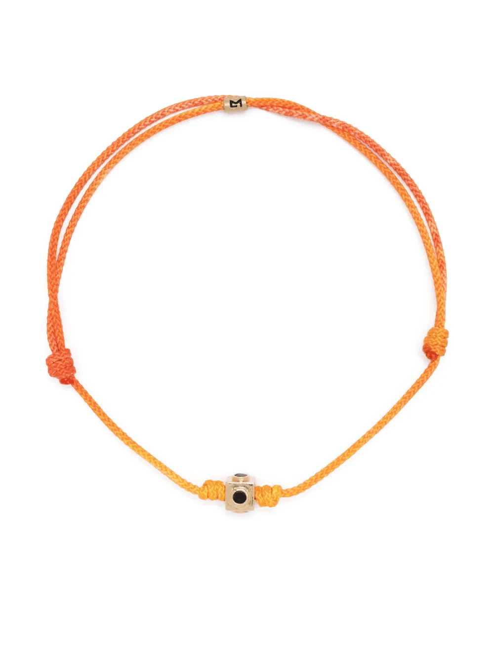 14kt yellow gold smoky quartz cord bracelet - Image 1