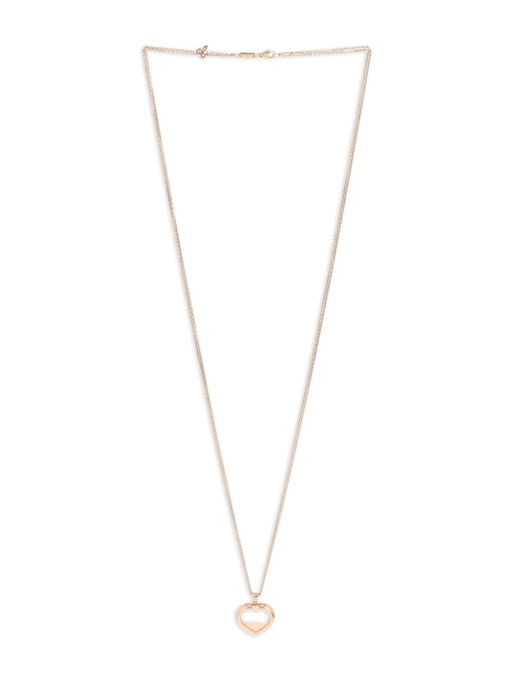 pink gold Happy Diamonds diamond heart necklace - Image 1