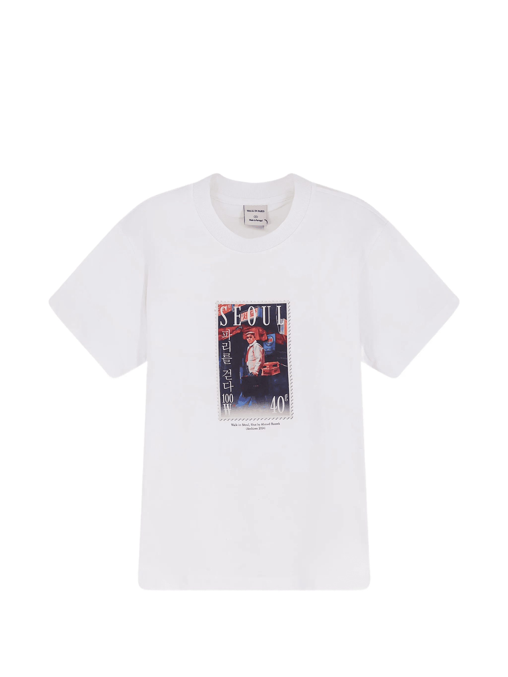 round-neck print-detail T-shirt - Image 1