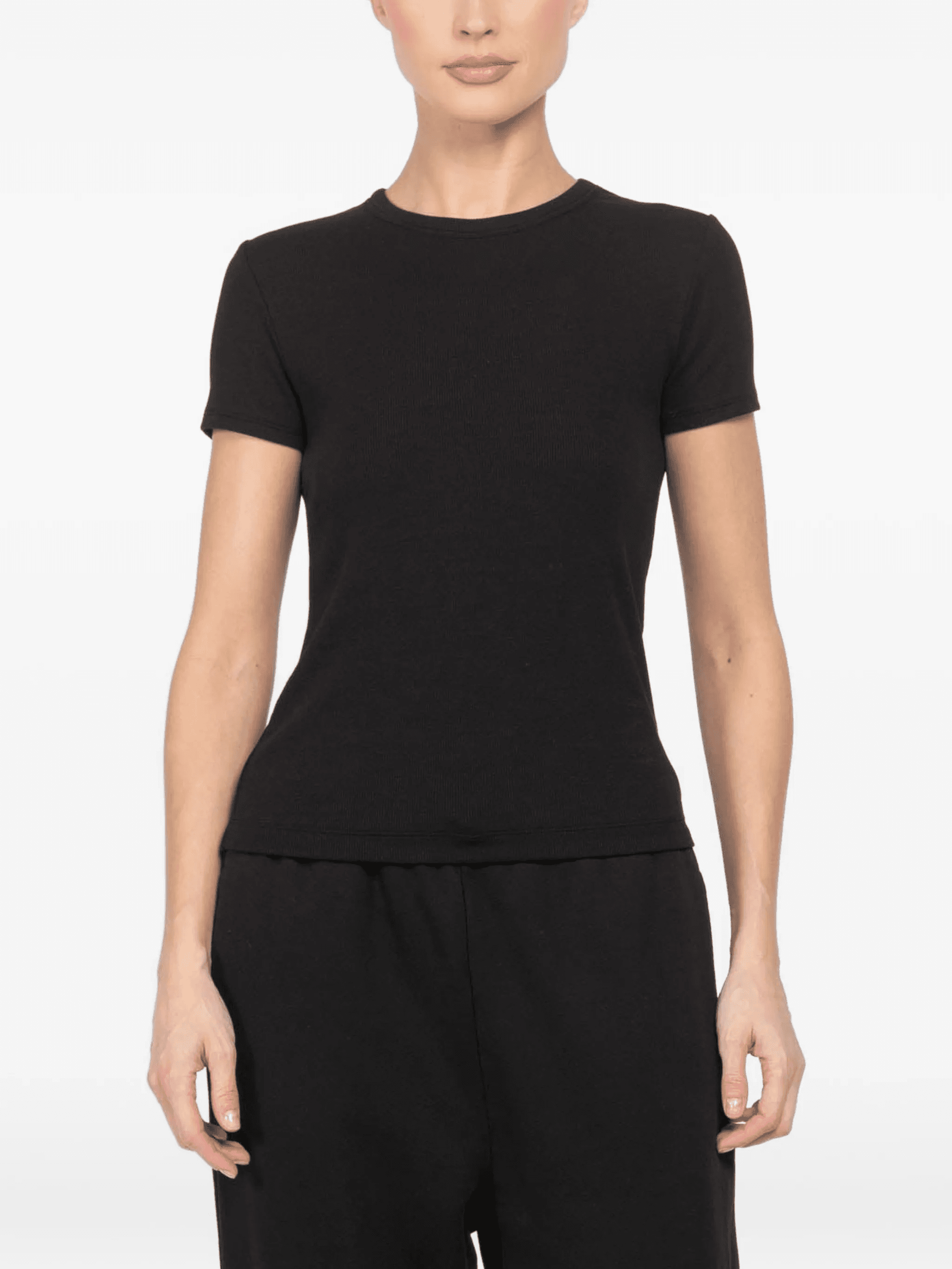 crew-neck ribbed T-shirt - Image 1