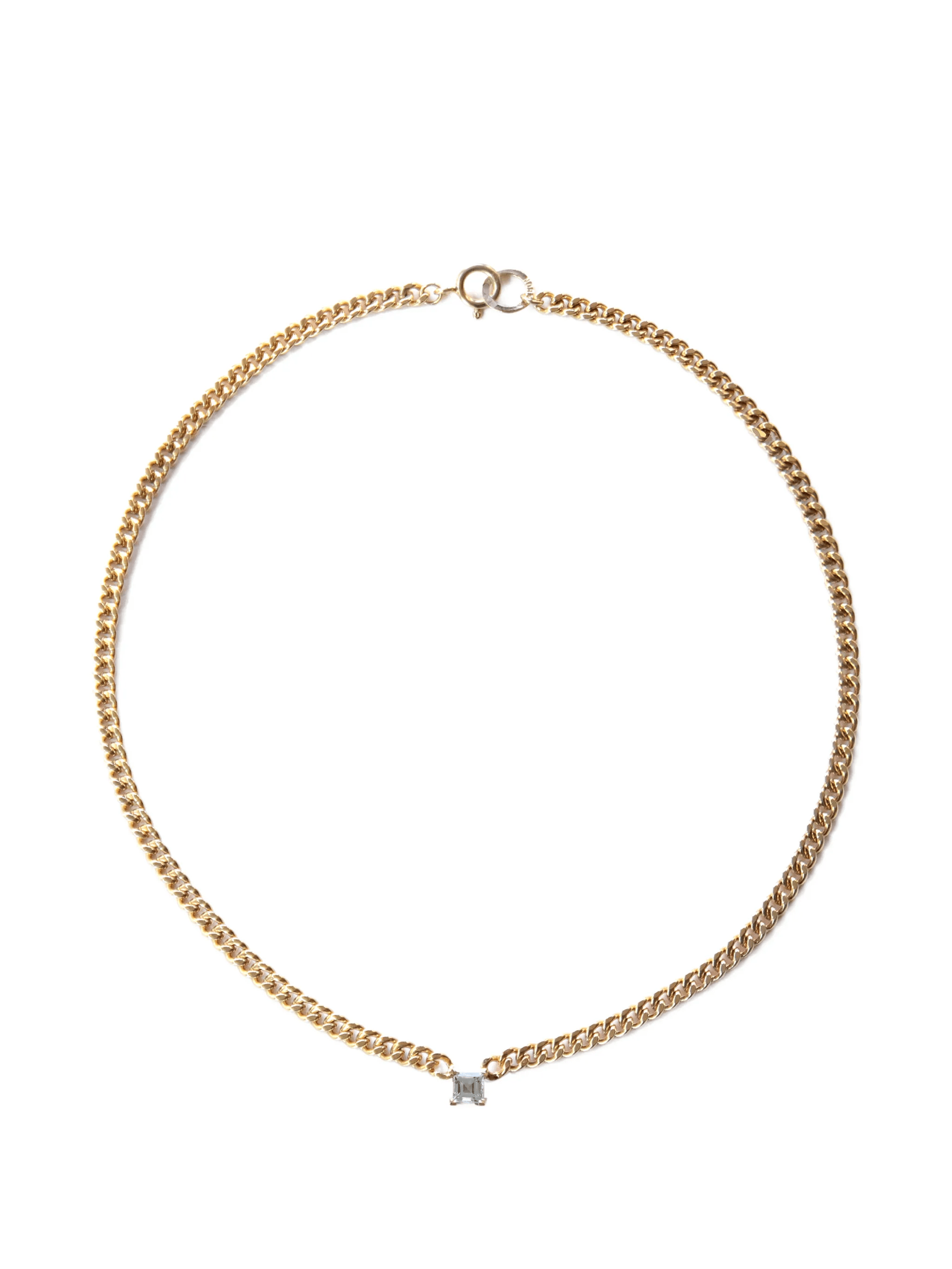 aquamarine square-cut necklace - Image 1