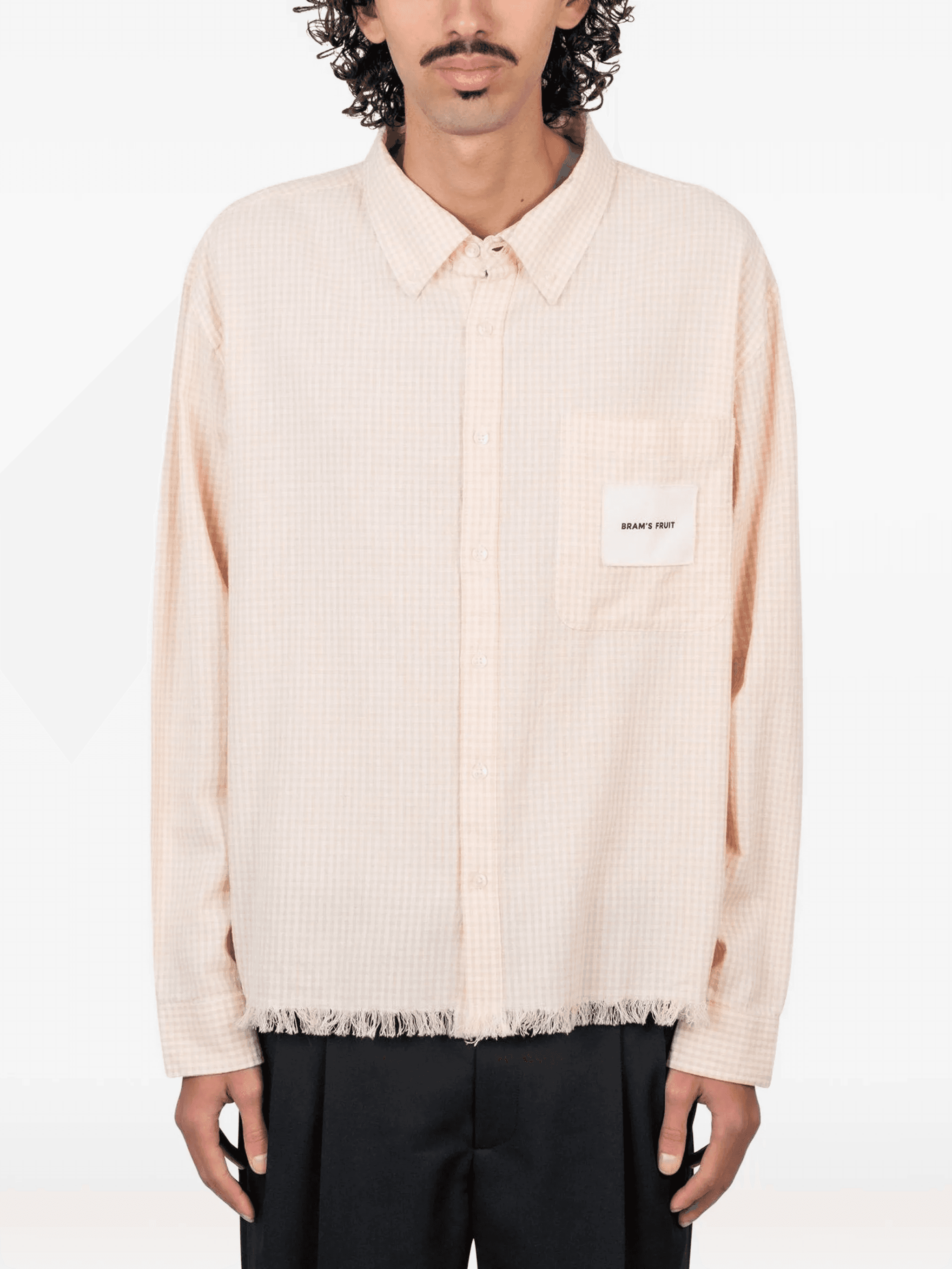 gingham frayed shirt - Image 1