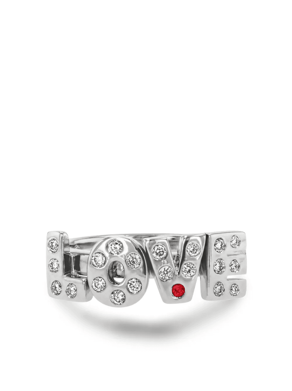 18kt white gold Love diamond ring - Image 1