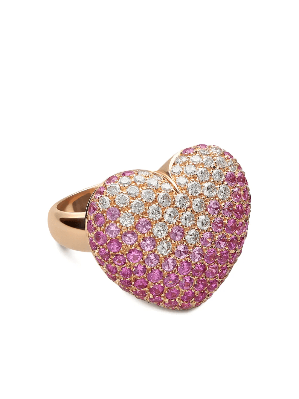 18K rose gold Amore diamond and sapphire ring - Image 1