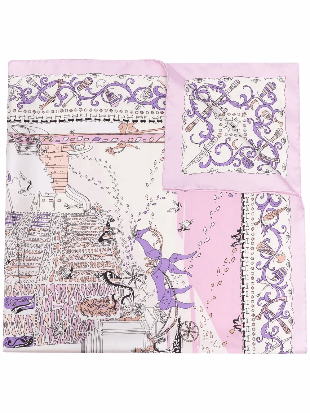 Palazzo graphic-print silk scarf - Image 1