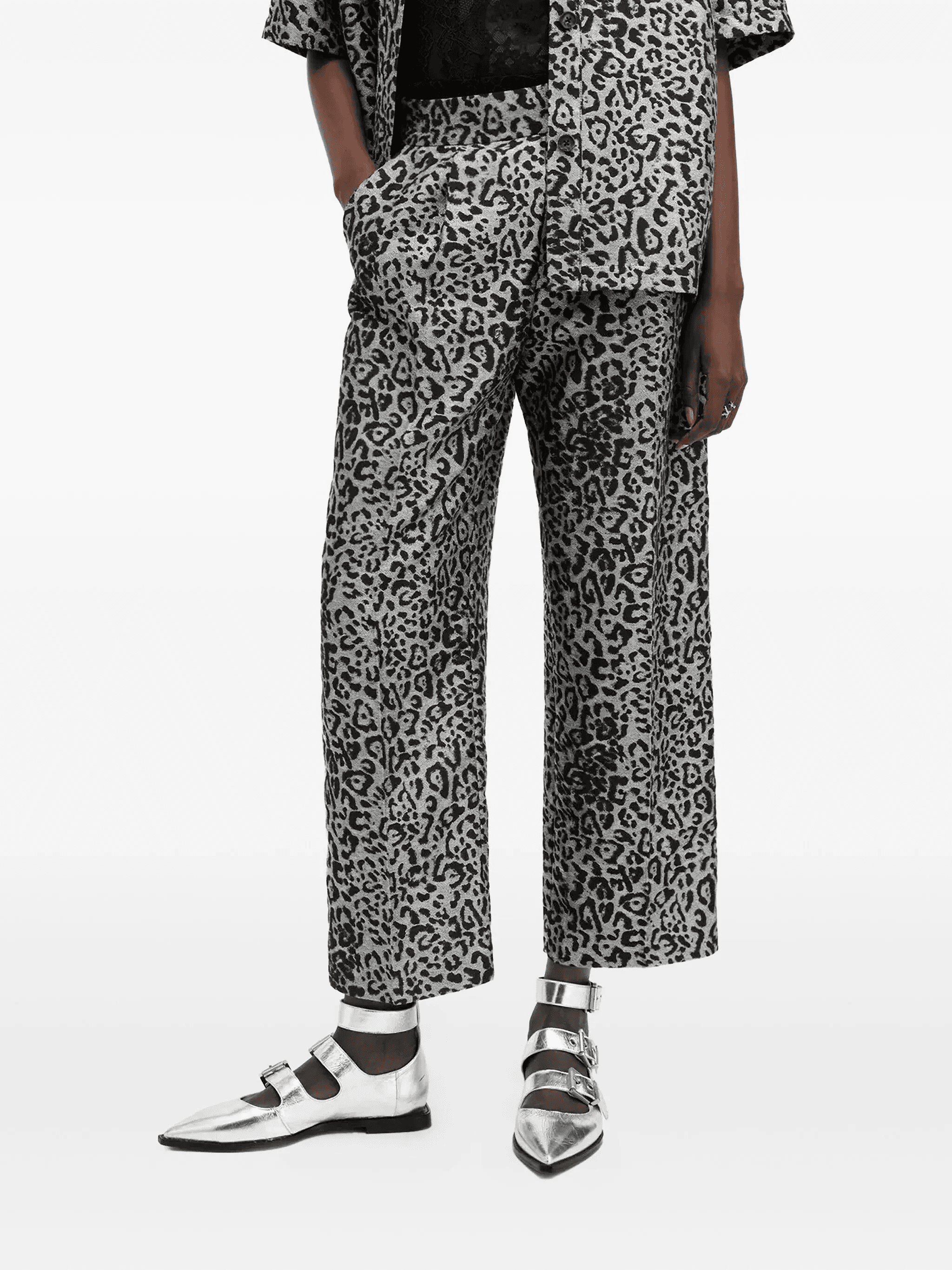 leopard-print trousers - Image 1