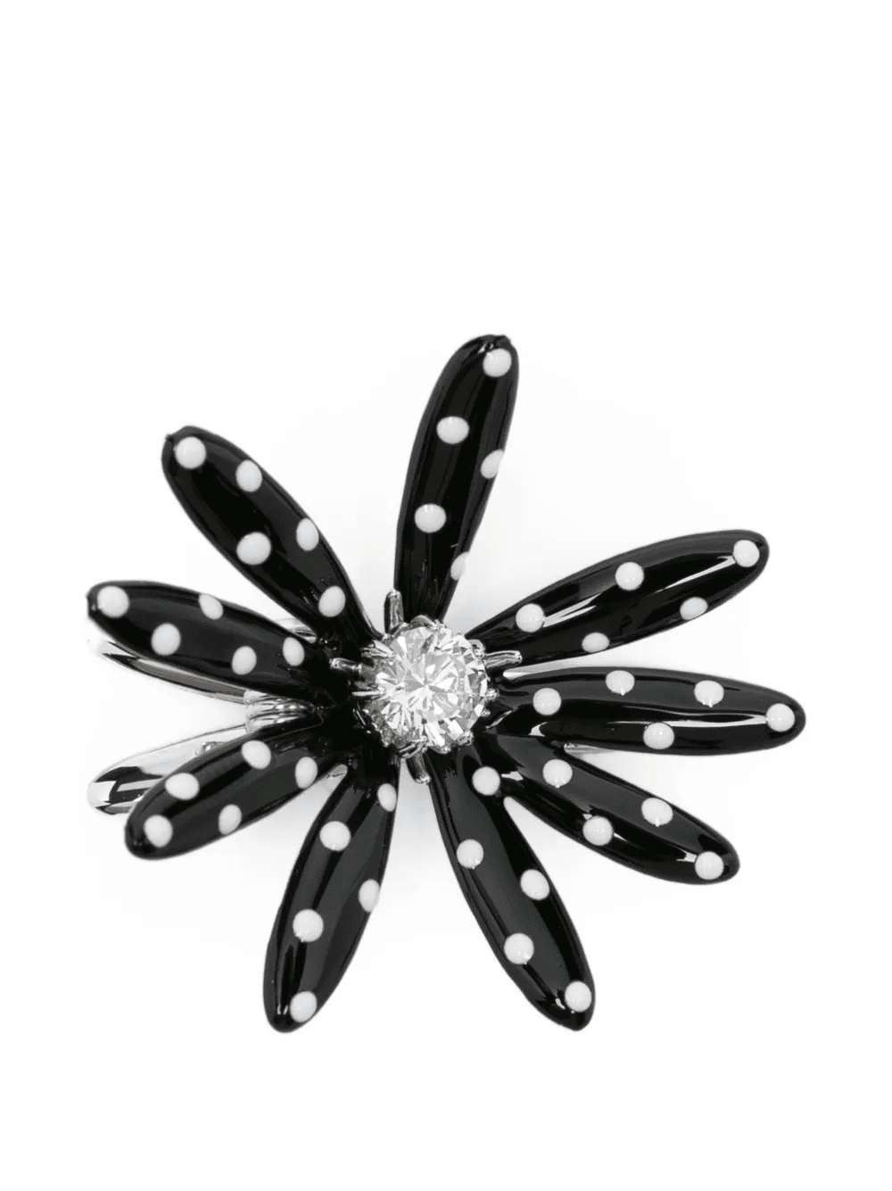 polka dot flower hair clip - Image 1