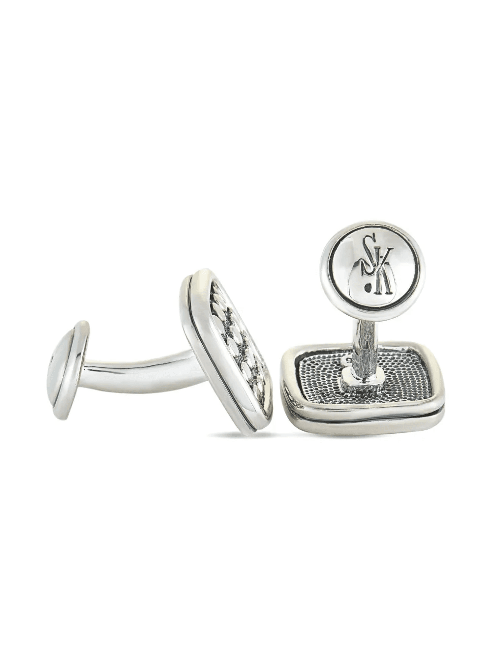 sterling silver square cufflinks - Image 1