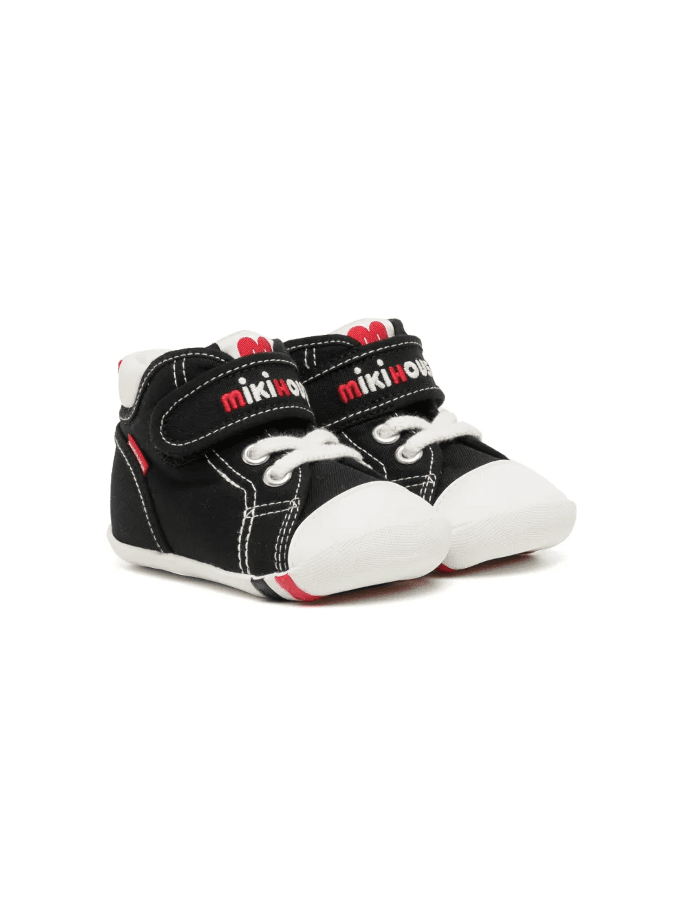logo-embroidered touch-strap sneakers - Image 1