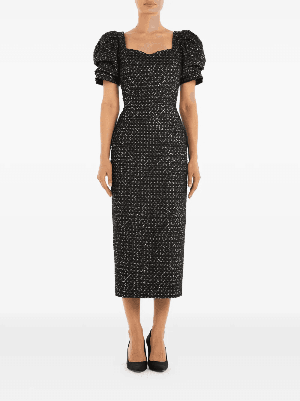 sweetheart-neck midi dress - Image 1