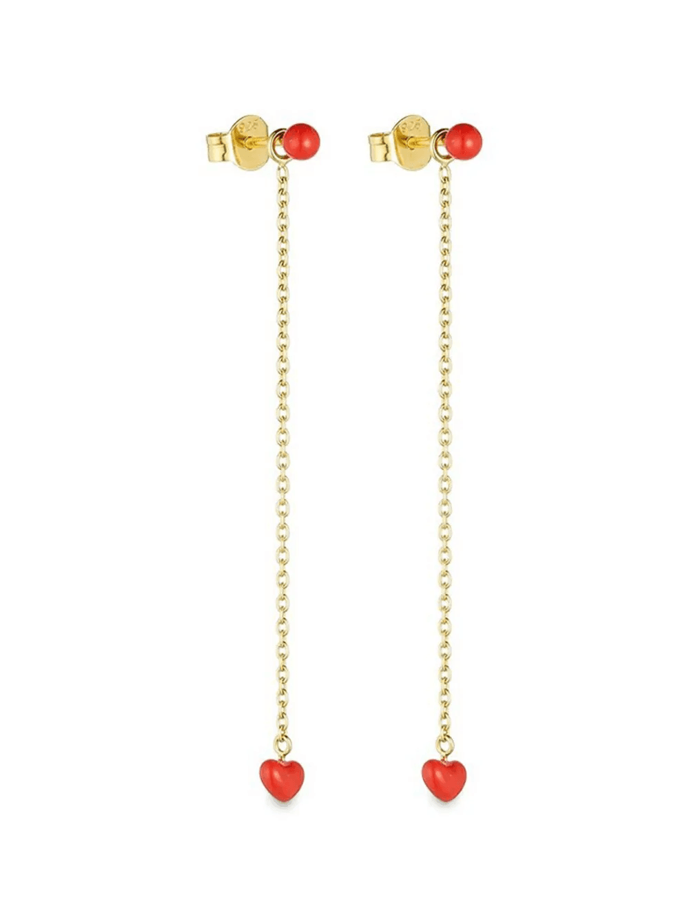 heart chain earrings - Image 1