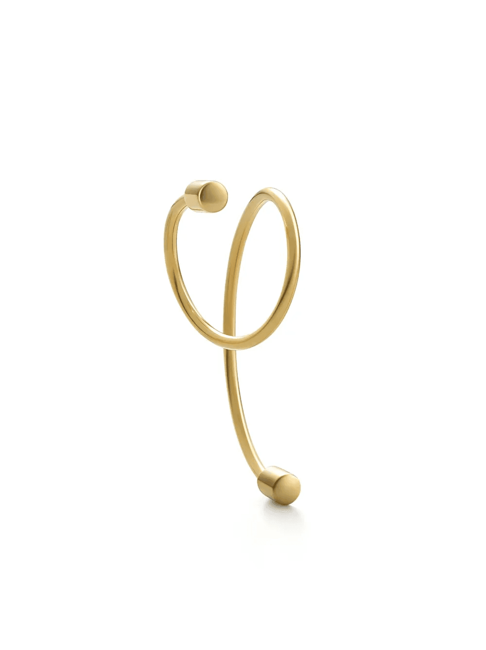 18kt yellow gold Twist Curl 02 single earring - Image 1